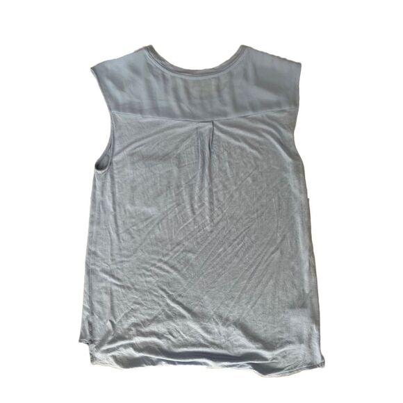 Loft Blue Color Block Sleeveless Shirt/Tank Top - Picture 3 of 3